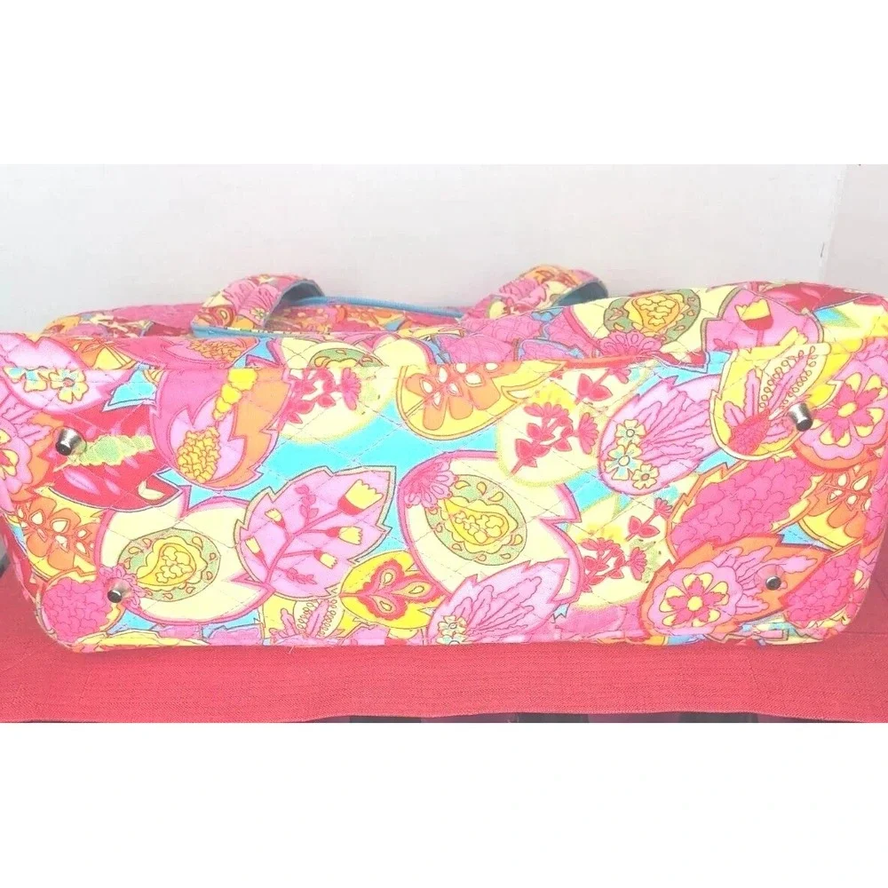 Belvah New Pink Blue Floral Diaper Bag w Changing Pad & Small Wipe Bag Baby Gift
